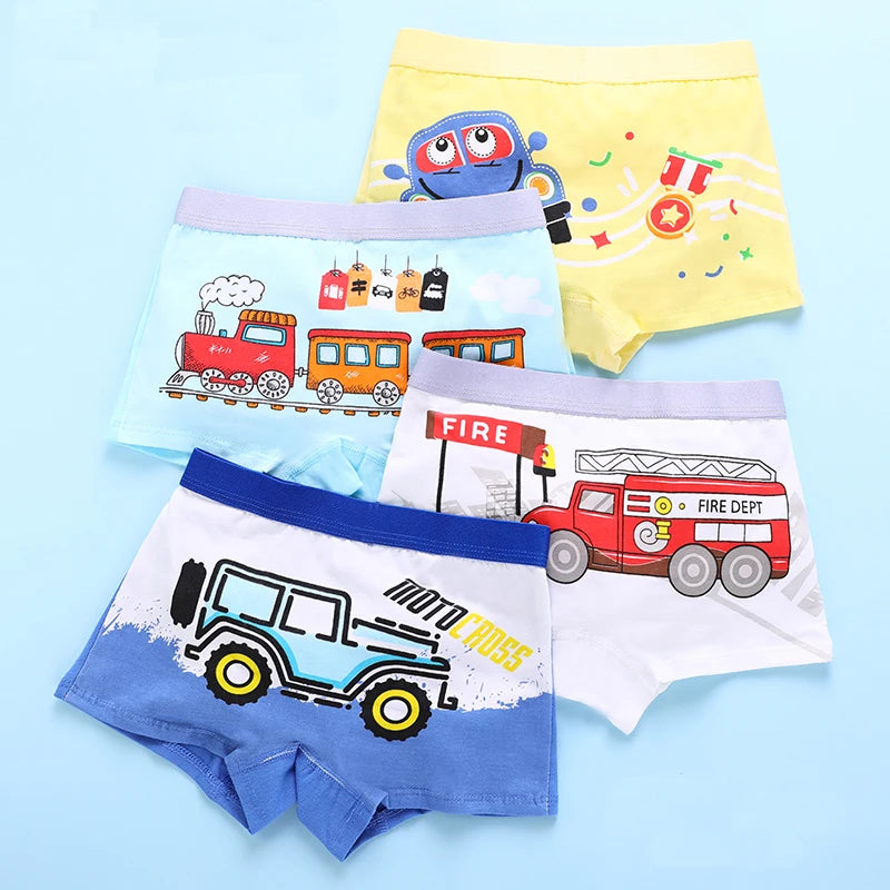 Cuecas Boxer Infantil Menino ( 4 unidades)